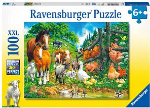 Ravensburger XXL Versammlung der Tiere Puzzle, 100 Teile