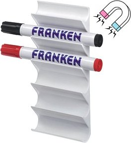 FRANKEN Stiftehalter weiß Acryl 6 Fächer 7,5 x 1,2 x 16,0 cm