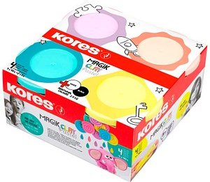 Kores® Knete Magic Clay Pastel mehrfarbig, 4 Farben je 40,0 g