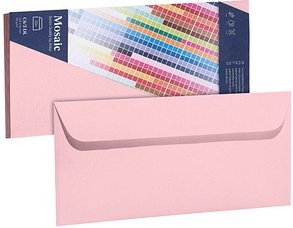 artoz Briefumschläge Mosaic DIN lang ohne Fenster rosa haftklebend 20 St.