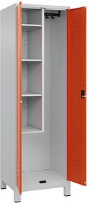 CP Putzmittelschrank Classic Plus 080110-00 S10036 lichtgrau, reinorange 4 Fachböden 60,0 x 50,0 x 195,0 cm, aufgebaut, ...