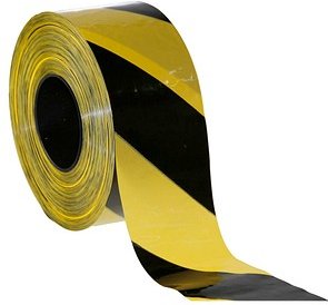 Thumbnail - Absperrband gelb, schwarz 80,0 mm x 500,0 m