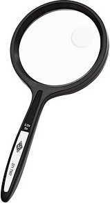 WEDO Lupe schwarz 2,5-fach und 5-fach, Ø 4,8 cm