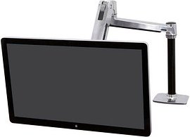 ergotron Monitor-Halterung LX HD 45-384-026 silber für 1 Monitor, Tischklemme, Tischbohrung
