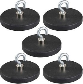 Thumbnail - EICHNER Magnethaken schwarz, Metall Ø 4,3 x 6,0 cm, 5 St.