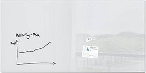 Thumbnail - SIGEL Glas-Magnettafel Artverum 200,0 x 100,0 cm super-weiß