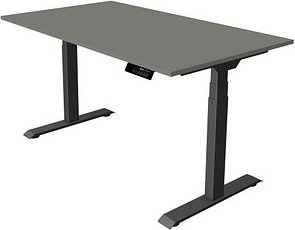 Kerkmann Move 1 stable elektrisch höhenverstellbarer Schreibtisch grafit rechteckig, T-Fuß-Gestell grau 140,0 x 80,0 cm