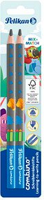Pelikan Combino Schreiblern- Bleistifte B blau mit Tiermotiv, 2 St.