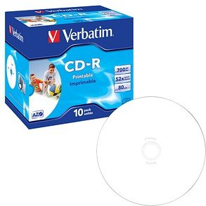 10 verbatim CD-R 700 MB bedruckbar