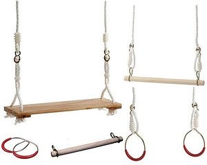 Idena Turnschaukel-Set mehrfarbig Holz