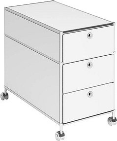 viasit System4 Rollcontainer weiß 3 Auszüge 42,0 x 78,0 x 62,0 cm