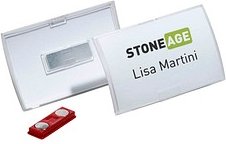 Thumbnail - 10 DURABLE Click Fold Namensschilder mit Magnet 9,0 x 5,4 cm