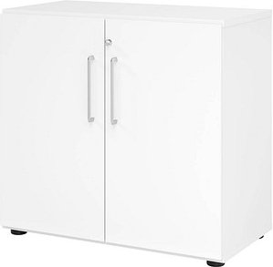 HAMMERBACHER Aktenschrank Popular, V928T2/W/W/BS weiß 1 Fachboden 80,0 x 42,0 x 74,8 cm