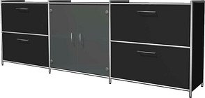 Thumbnail - Kerkmann Sideboard Lago, 13732513 anthrazit, glas 236,0 x 38,0 x 78,0 cm, 1 St.