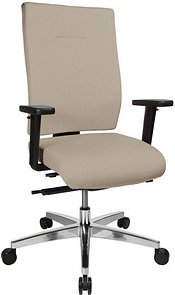 Topstar Bürostuhl Sitness 70, PS79BH W53 Stoff beige, Gestell alu