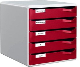 Thumbnail - AKTION: LEITZ Schubladenbox Post-Set bordeaux 52800028, DIN A4 mit 5 Schubladen, 1 St. mit Prämie nach Registrierung