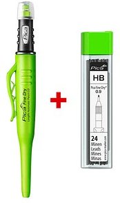 Thumbnail - Pica Fine Dry 7070 Tieflochmarker-Bleistift Set schwarz HB 0,9 mm, 1 Set