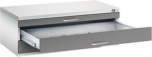CP 7100 Planschrank lichtgrau, stahlgrau 3 Schubladen 110,0 x 76,5 x 42,0 cm, 1 St.