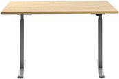 Topstar E-Table elektrisch höhenverstellbarer Schreibtisch ahorn rechteckig, T-Fuß-Gestell grau 120,0 x 80,0 cm