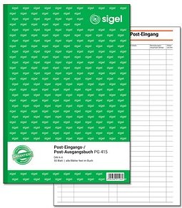 Thumbnail - SIGEL Post-Eingang-/Ausgangsbuch Formularbuch PG415, 1 St.