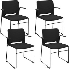 4 Topstar Besucherstühle Visit Lite RE10ATB0TB0 schwarz Stoff