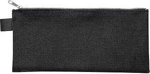 VELOFLEX Reißverschlussbeutel schwarz/silber Textil, 1 St.