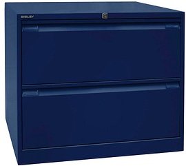 Thumbnail - BISLEY DF3 Hängeregistraturschrank oxfordblau 2 Schubladen 80,0 x 62,2 x 71,1 cm