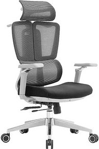 LÜLLMANN Bürostuhl, 210470 Stoff schwarz, Gestell alu