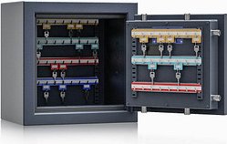 Thumbnail - ISS safe4key Schlüsseltresor grau mit 64 Haken, Elektronikschloss, 40,0 x 27,0 x 40,0 cm, 1 St.