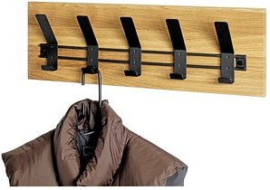 Thumbnail - HAKU Möbel Wandgarderobe 54336 eiche Holz 5 Haken 60,0 x 20,0 cm