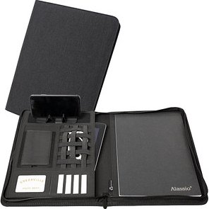 Thumbnail - STOP® OCEAN PLASTIC Konferenzmappe Palau Kunstfaser DIN A4 anthrazit