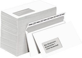 Printus Briefumschläge DIN lang mit Fenster weiß haftklebend 500 St.