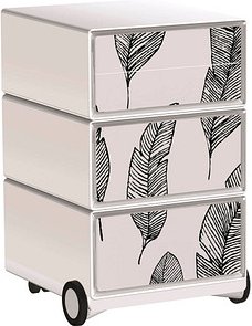 PAPERFLOW easyBox Business Rollcontainer weiß, bunt 4 Auszüge 39,0 x 43,6 x 64,2 cm