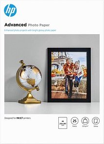 HP Fotopapier Q5456A DIN A4 glänzend 250 g/qm 25 Blatt