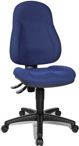 Topstar Bürostuhl Wellpoint 10, 8050 BC6 Stoff blau, Gestell schwarz