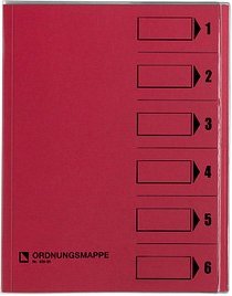 bene Ordnungsmappe 6 Fächer rosa