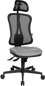 Topstar Bürostuhl Head Point SY, HE200 G23/B90X Stoff grau, Gestell schwarz