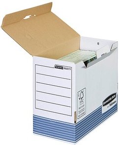 10 Bankers Box Archivboxen Bankers Box weiß/blau 15,5 x 26,5 x 32,7 cm