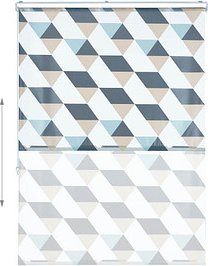 Thumbnail - relaxdays Duschrollo Dreiecke 120,0 x 240,0 cm