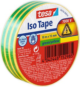 tesa Iso Tape Isolierband grün 15,0 mm x 10,0 m 1 Rolle