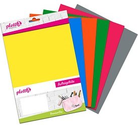 plottiX PremiumFlex Aufbügelfolie farbsortiert Flex-Folie 20,0 x 30,0 cm, 6 St.