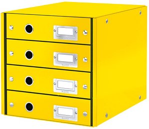 Thumbnail - LEITZ Schubladenbox Click & Store gelb 60490016, DIN A4 mit 4 Schubladen, 1 St.