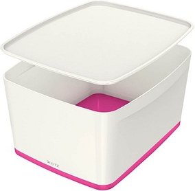 Thumbnail - AKTION: LEITZ MyBox Aufbewahrungsbox 18,0 l perlweiß/pink 38,5 x 31,8 x 19,8 cm, 1 St. mit Prämie nach Registrierung