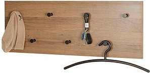 HAKU Möbel Wandgarderobe 37142 eiche Holz 7 Haken 80,0 x 30,0 cm
