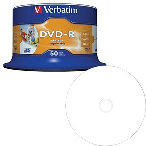 50 verbatim DVD-R 4,7 GB bedruckbar