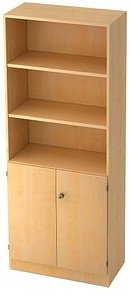 Thumbnail - HAMMERBACHER Regalschrank Gradeo, V6770/3/3/SG ahorn 80,0 x 42,0 x 200,4 cm, 1 St.