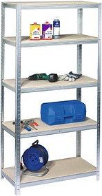 Thumbnail - SZ Metall Schwerlastregal 24200-I silber 90,0 x 45,0 x 200,0 cm