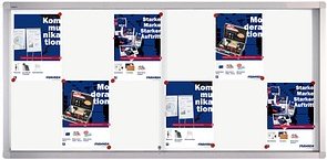 Thumbnail - FRANKEN Schaukasten PRO silber 12x DIN A4 139,0 x 4,6 x 68,0 cm, 1 St.