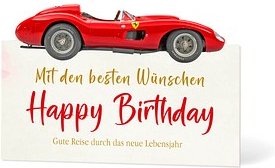 LUMA Geburtstagskarte Mit den besten Wünschen bunt