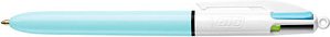Thumbnail - BIC 4-Farben-Kugelschreiber 4-Colours Fun hellblau, Schreibfarbe: türkisblau, pink, hellgrün, lila, 1 St.